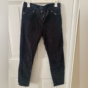 Lucky Brand Black/grey Straight-Leg Corduroy Pants